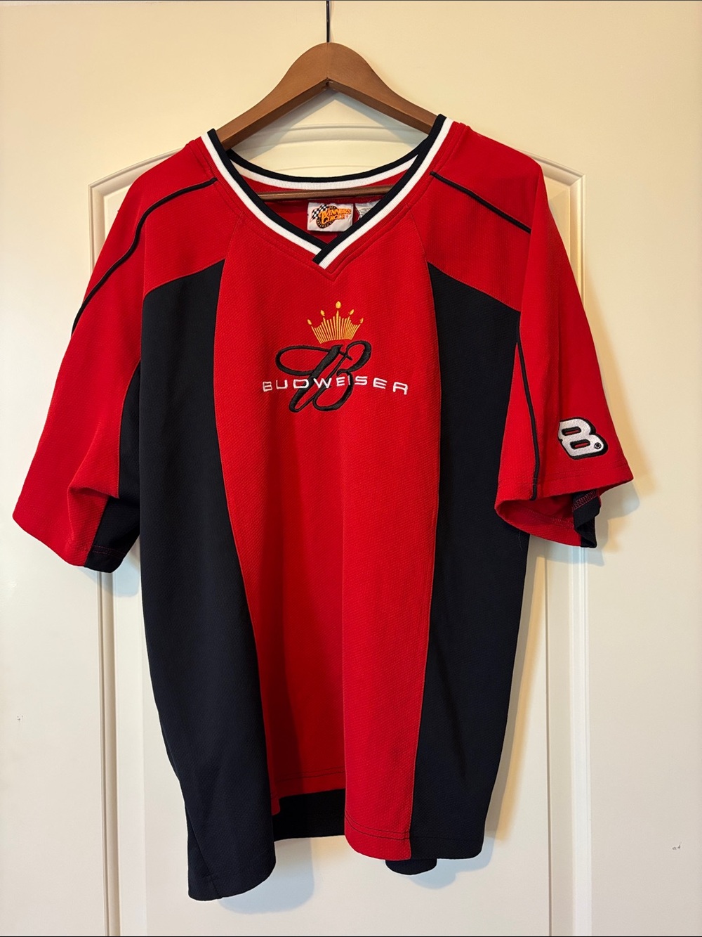 Vintage Winners Circle Dale Earndhardt Jr Budweiser NASCAR Promotional Jersey XL